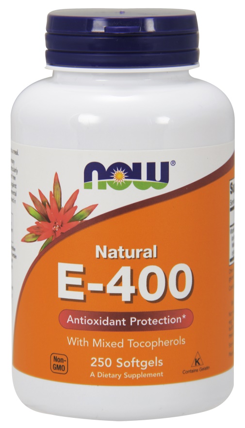 NOW Foods - Vitamin E-400 - Natural (Mixed Tocopherols) - 250 softgels