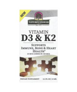 Nature's Answer - Vitamin D3 & K2 - 15 ml.