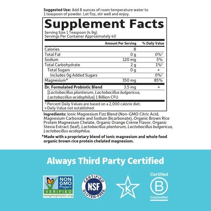 Dr. Formulated - Have af Livet Celostná Výživa Magnézium, Pomaranč - 197g - Billede 2