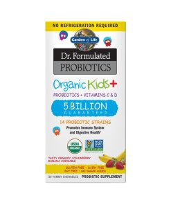 Eco Supplements - Dr. Formulated Probiotics Organic Kids+ Shelf-Stable Strawberry Banana 30 Chewables