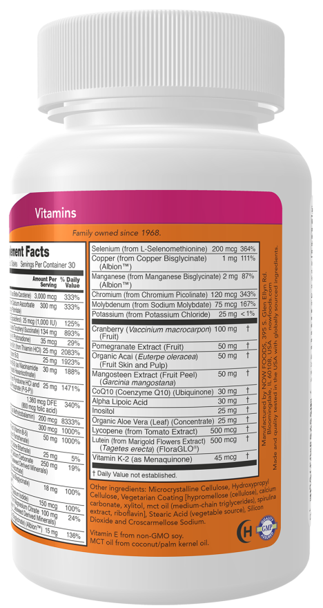 NOW Foods - Eve Superior Multivitamín pre ženy - 180 tabliet – Obrázok 3