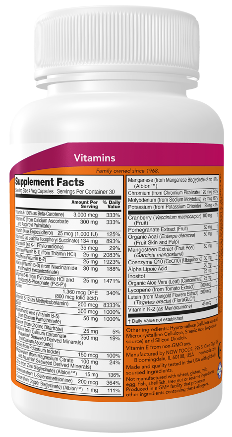 NOW Foods - Eve Superior Multivitamín pre ženy - 120 kapsúl - Billede 2