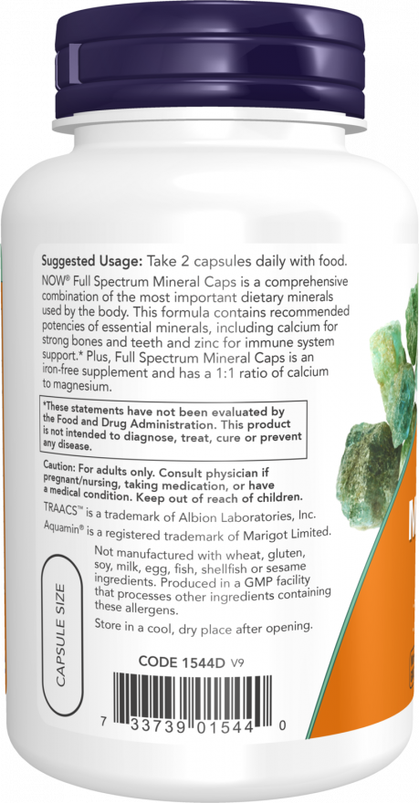 NOW Foods - Komplex minerálov bez železa, 240 kapsúl – Obrázok 3