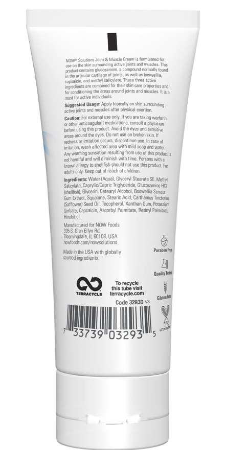 NOW Foods - Krém na kĺby a svaly - 118 ml – Obrázok 2