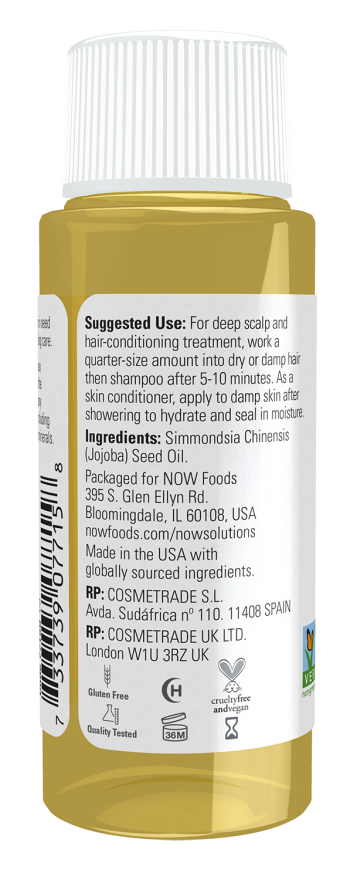 NOW Foods - 100% čistý jojobový olej - 30 ml – Obrázok 3