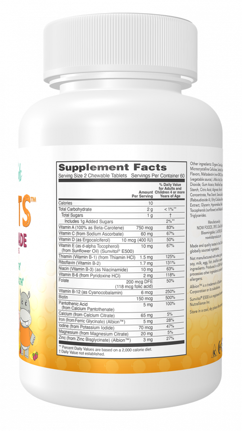 NOW Foods - Detské vitamíny, Berry Blast - 120 žuvacích tabliet – Obrázok 2