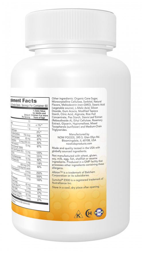 NOW Foods - Detské vitamíny, Berry Blast - 120 žuvacích tabliet – Obrázok 3
