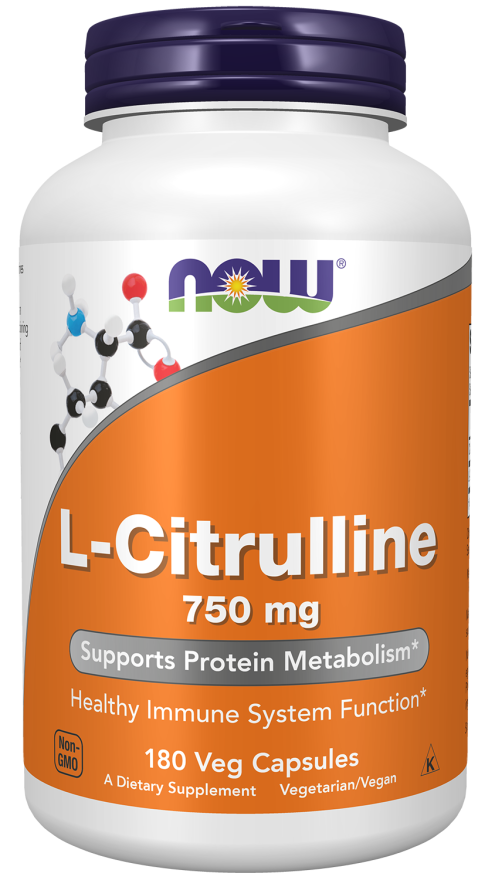 NOW Foods - L-Citrulín, 750 mg - 90 kapsúl – Obrázok 2