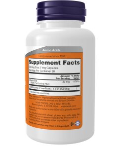 NOW Foods – L-Metionín, 500 mg, 100 kapsúl