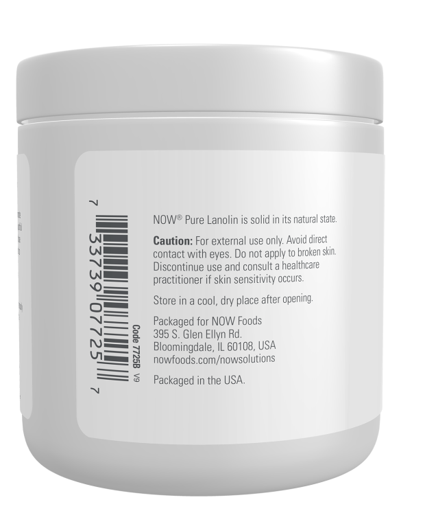 NOW Foods – Lanolín, 100% čistý, 198g – Obrázok 3