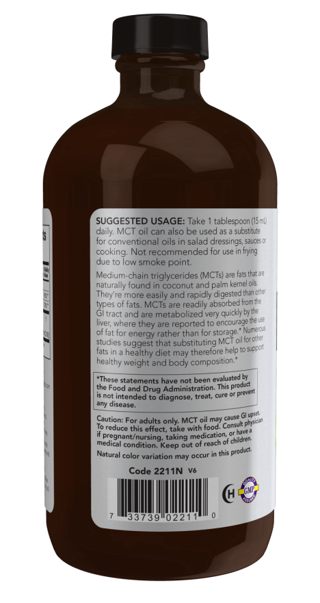 NOW Foods – Čistý MCT olej, tekutý - 473 ml – Obrázok 3