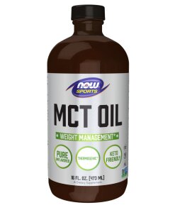 MCT Oil Liquid in Glass Bottle