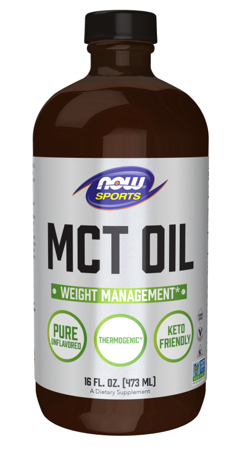MCT Oil Liquid in Glass Bottle