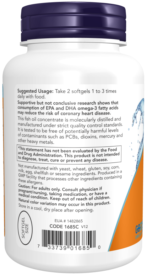 NOW Foods - Omega-3 Mini Gels - 180 mäkkých kapsúl – Obrázok 3