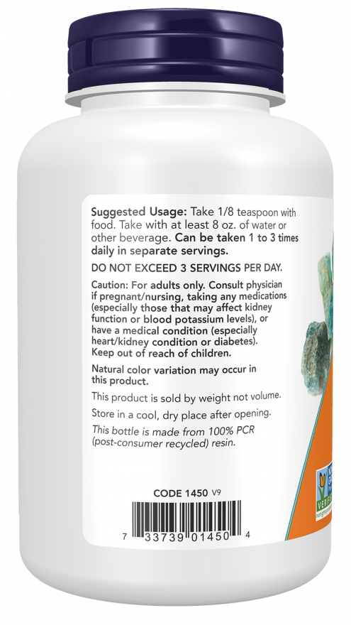 NOW Foods – Chlorid draselný v prášku 227g – Obrázok 3