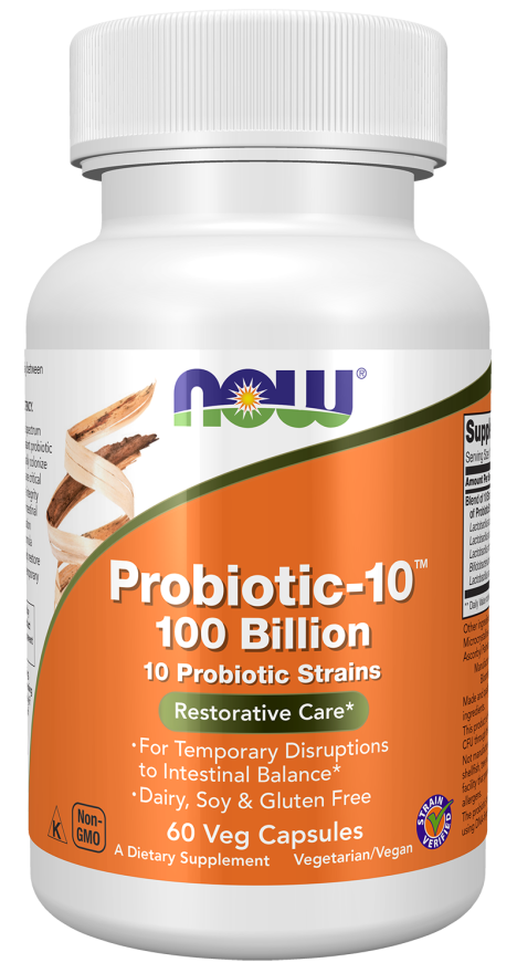 NOW Foods - Probiotic-10, 100 miliárd, 60 kapsúl – Obrázok 4