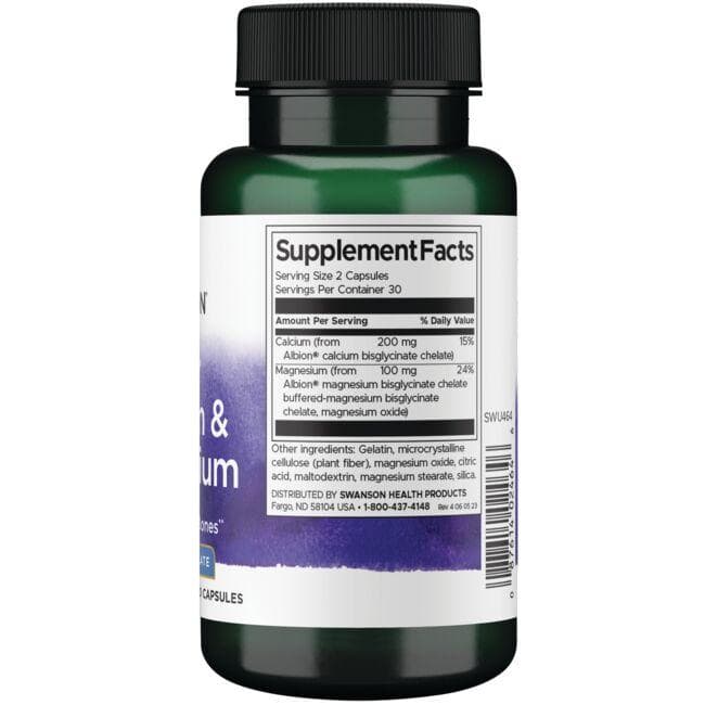 Swanson - Albion vápnik a horčík 60 kapsúl - Billede 2