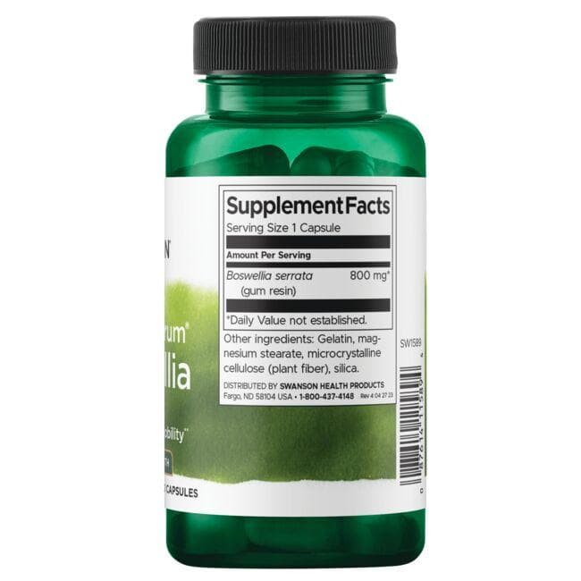 Swanson - Boswellia plné spektrum 800 mg dvojitá sila, 60 kapsúl – Obrázok 2