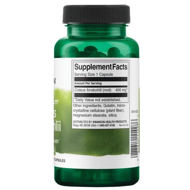 Swanson - Coleus Forskohlii plné spektrum, 400 mg - 60 kapsúl - Billede 2