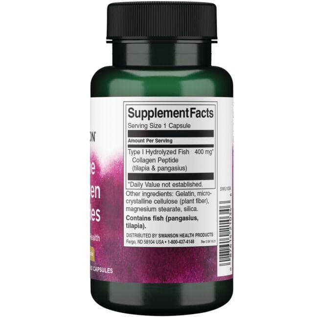 Swanson - Hydrolyzovaný morský kolagén typu I - 60 kapsúl – Obrázok 3
