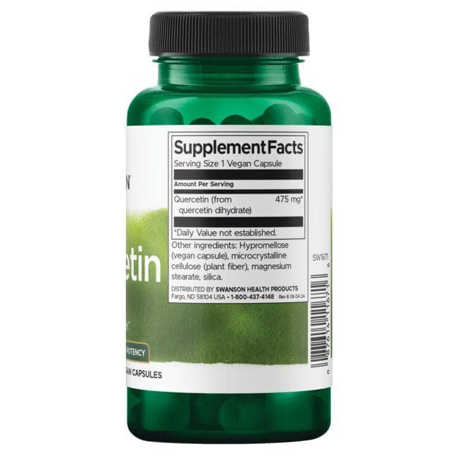 Swanson - Quercetín Vysoká Potencia 475 mg - 60 kapsúl - Billede 2