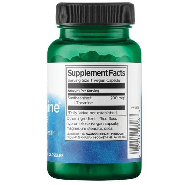 Swanson - L-Teanín 200 mg, 60 kapsúl - Billede 2