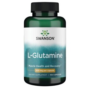 SWANSON L-glutamina 500mg 100 kaps 10/2026