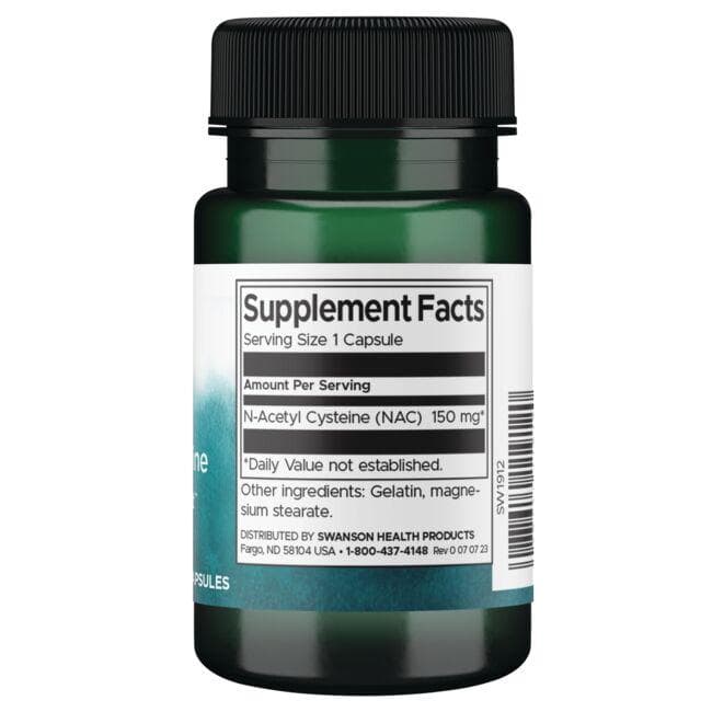 Swanson - NAC (N-acetylcysteín) 150 mg, 100 kapsúl - Billede 2