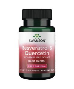 SWANSON Resweratrol + Quercetin/Grape seed 30vcaps