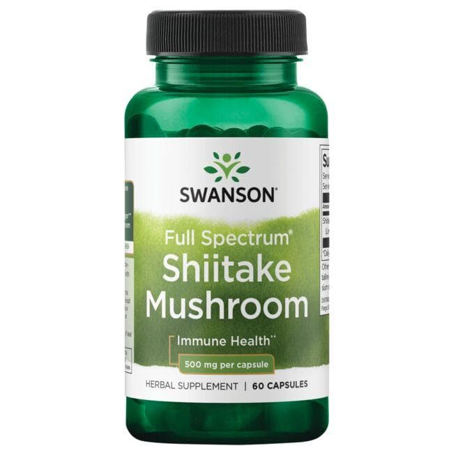 SWANSON Shiitake grzybek 500mg 60 kaps.