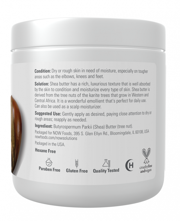 NOW Foods - 100% prírodné bambucké maslo - 207 ml – Obrázok 2