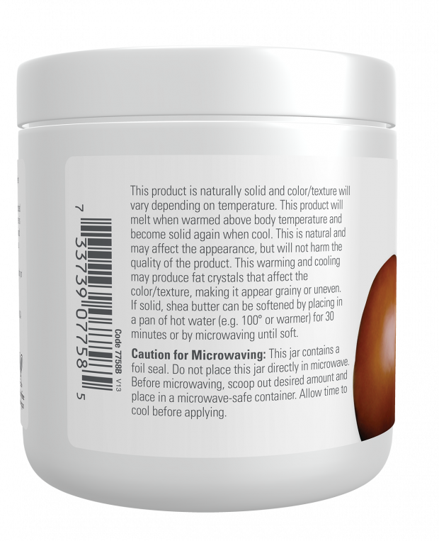 NOW Foods - 100% prírodné bambucké maslo - 207 ml – Obrázok 3