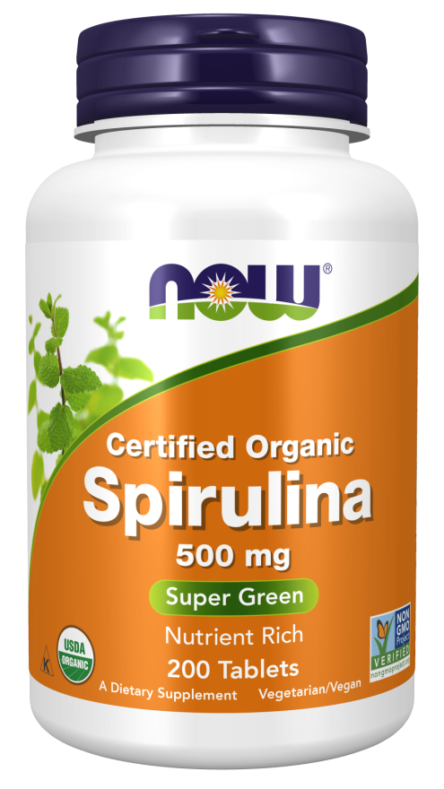 NOW Foods – Organická Spirulina, 500 mg - 500 tabliet – Obrázok 4