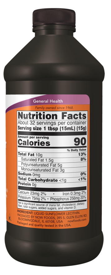NOW Foods - Tekutý slnečnicový lecitín - 473 ml – Obrázok 2