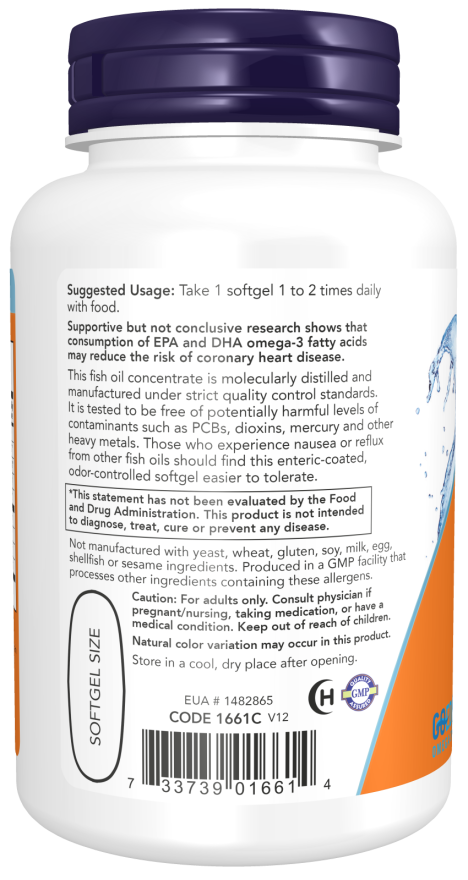 NOW Foods - Ultra Omega-3 - 90 mäkkých kapsúl – Obrázok 3