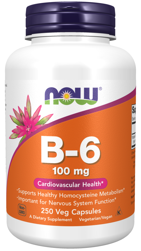 NOW Foods – Vitamín B-6, 100 mg, 250 kapsúl – Obrázok 4