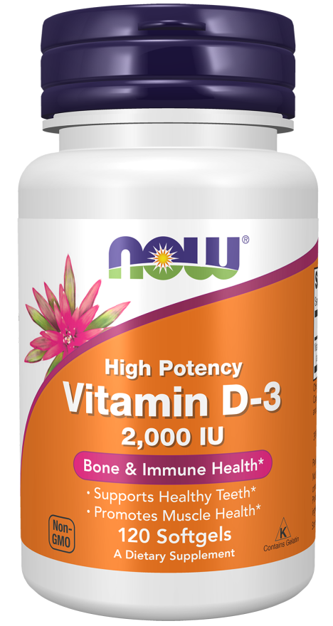 NOW Foods - Vitamín D-3, 2000 IU - 30 mäkkých kapsúl – Obrázok 4
