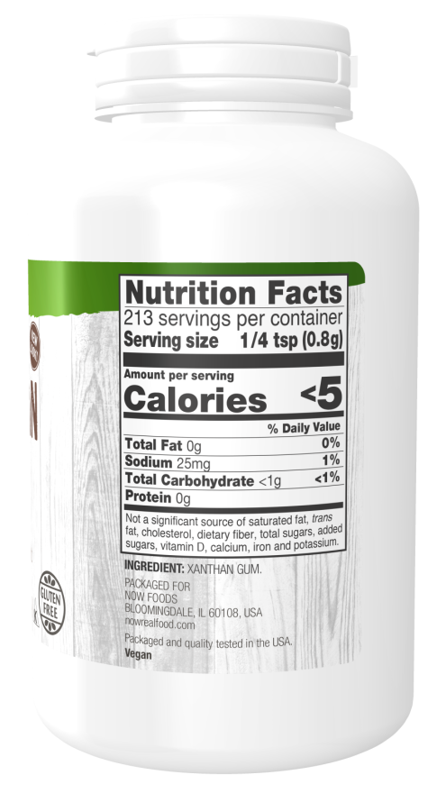 NOW Foods - Xanthanová guma, jemný prášok - 170g – Obrázok 2