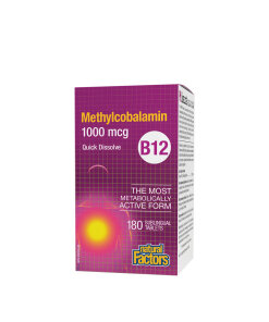 Natural Factors B12 Methylcobalamin 1000 mcg (180 Tablets)
