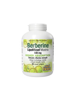 Natural Factors Berberine LipoMicel Matrix - 500 mg Berberine (90 Softgels)