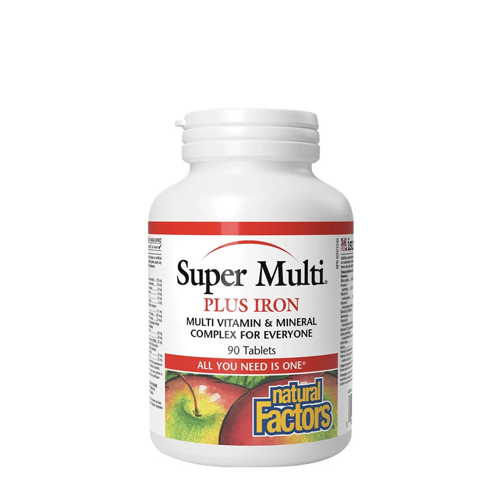 Natural Factors Super Multi Plus Iron (90 Tablets)