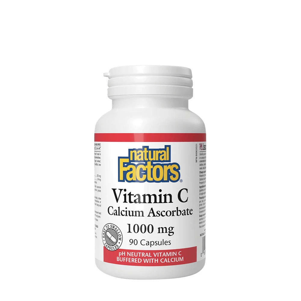 Natural Factors Vitamin C Calcium Ascorbate 1000 mg (90 Capsules)