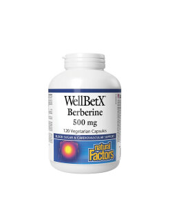 Natural Factors WellBetX Berberine 500 mg (120 Capsules)