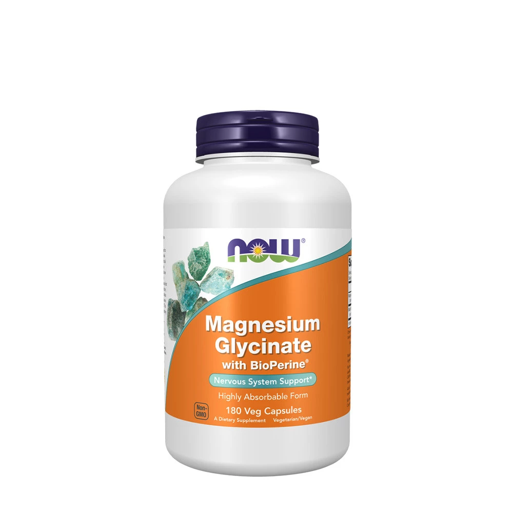Now Foods - Magnesium Glycinate with BioPerine® (180 Capsules)