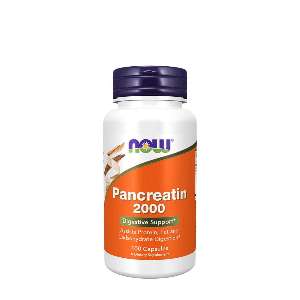 Now Foods - Pancreatin 2000 - Digestive Support (100 Capsules)