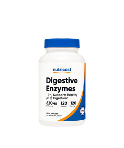 Nutricost Digestive Enzyme Complex Capsules (120 Capsules)