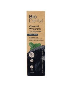 BECONFIDENT BioDenta Whitening toothpaste with activated charcoal in fresh mint flavour (75 ml)