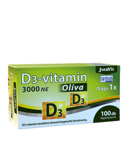 JutaVit Vitamin D3 3000 IU (Olive) (100 Softgels)