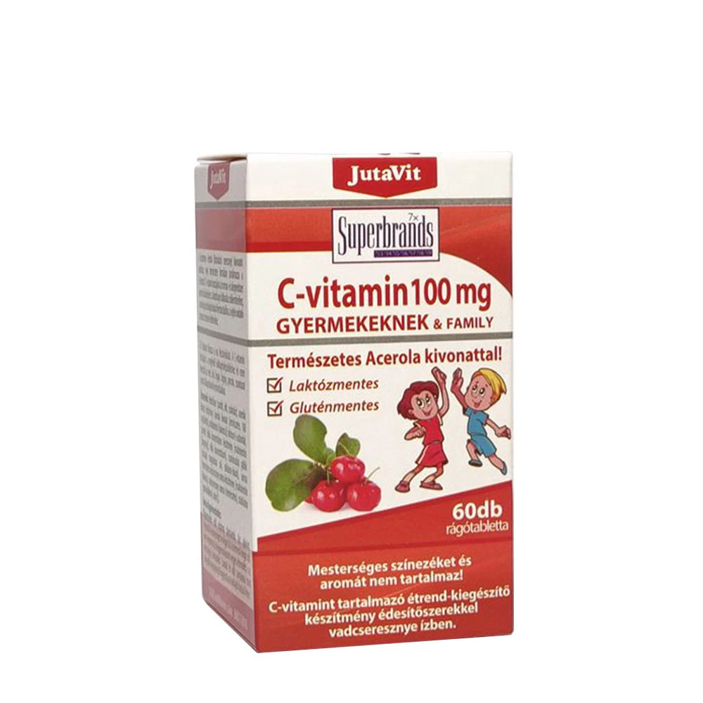 JutaVit Vitamin C 100 mg with Natural Acerola Extract For Kids (60 Chewables